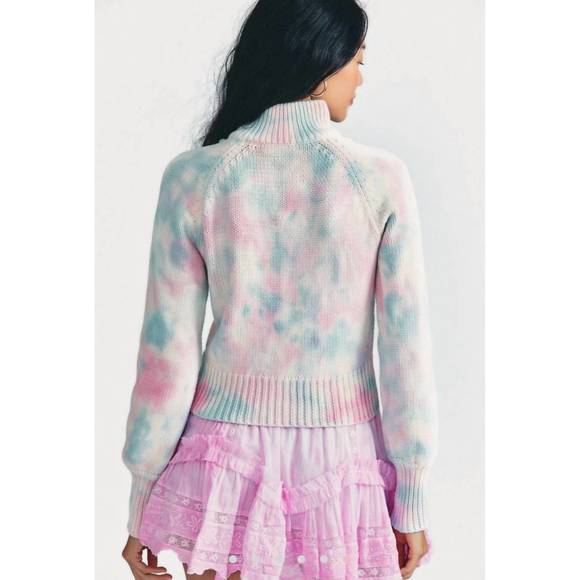 NEW LOVESHACKFANCY florrie zip up jacket in cotton candy - Picture 2 of 2